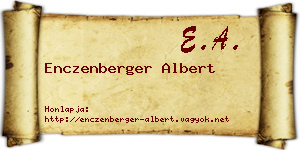 Enczenberger Albert névjegykártya