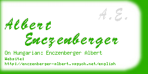 albert enczenberger business card